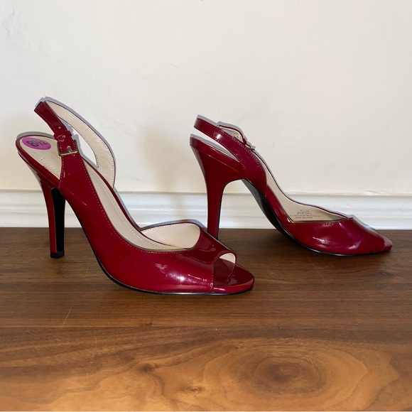 BCBG Red Patent Slingback Heels - Picture 2 of 5